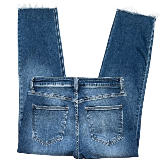 Kut from the Kloth Rachael Fab Ab Mom Jean High Rise Cropped Raw Fray Hem Size 8 - Picture 6 of 14